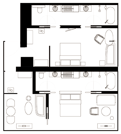 2-Bedroom Deluxe Suite Floorplan