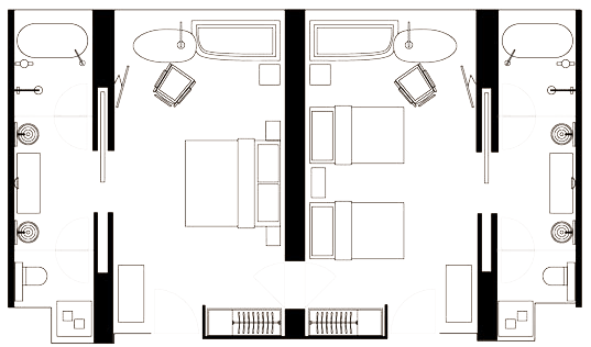 2-Bedroom Family Studio Floorplan